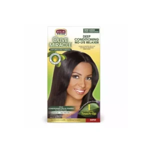 African Pride Olive Miracle Deep Conditioning No-Lye Relaxer Kit Super - 1 Touch up