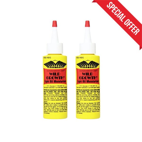 2X Wild Growth Light Oil Moisturizer Bundle